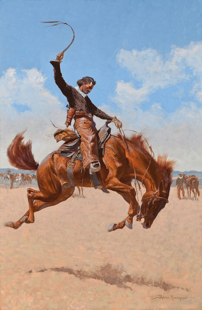 The Bronco Buster - Frederic Remington Tablo