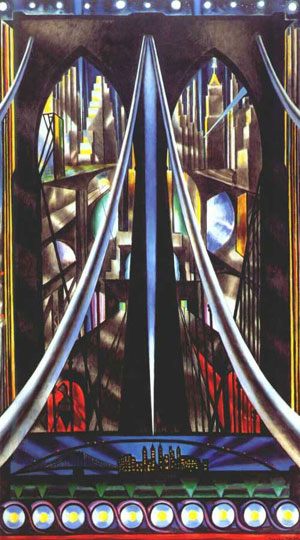 The Brooklyn Bridge (1939) - Joseph Stella Tablo