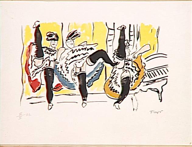 The Cancan - Fernand Léger Tablo