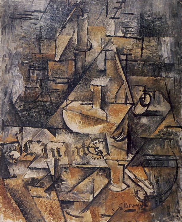 The Candlestick (1911) - Georges Braque Tablo