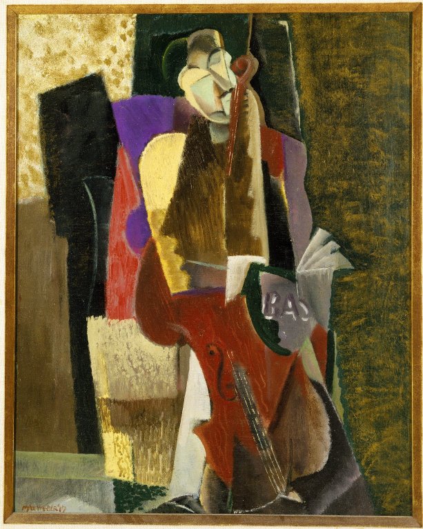 The Cellist (1917) - Max Weber Tablo