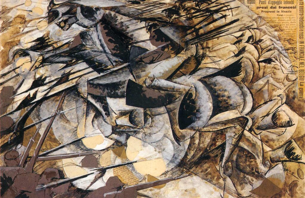 The Charge of the Lancers (1915) - Umberto Boccioni Tablo