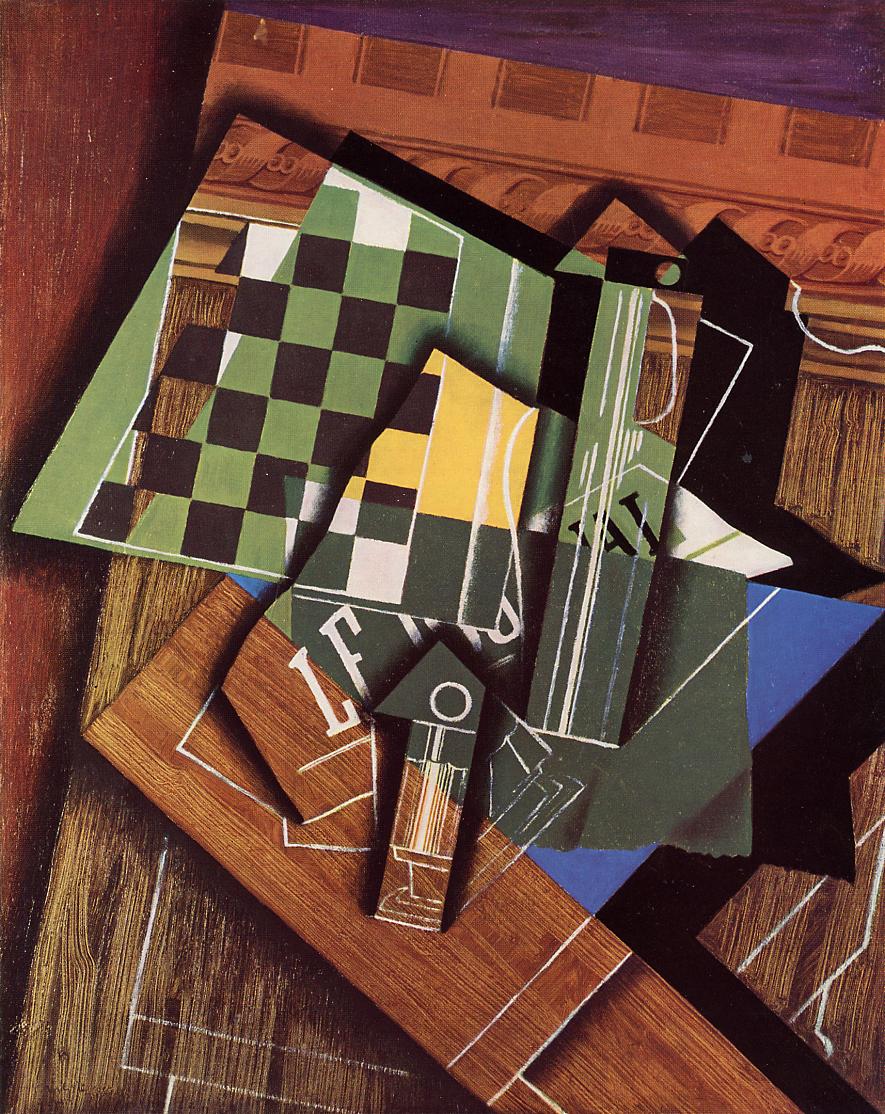 The Checkerboard (1915) - Juan Gris Tablo