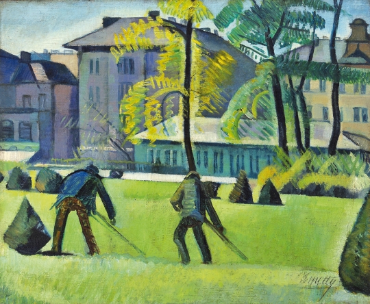 The City Park (1911) - Kmetty János Tablo