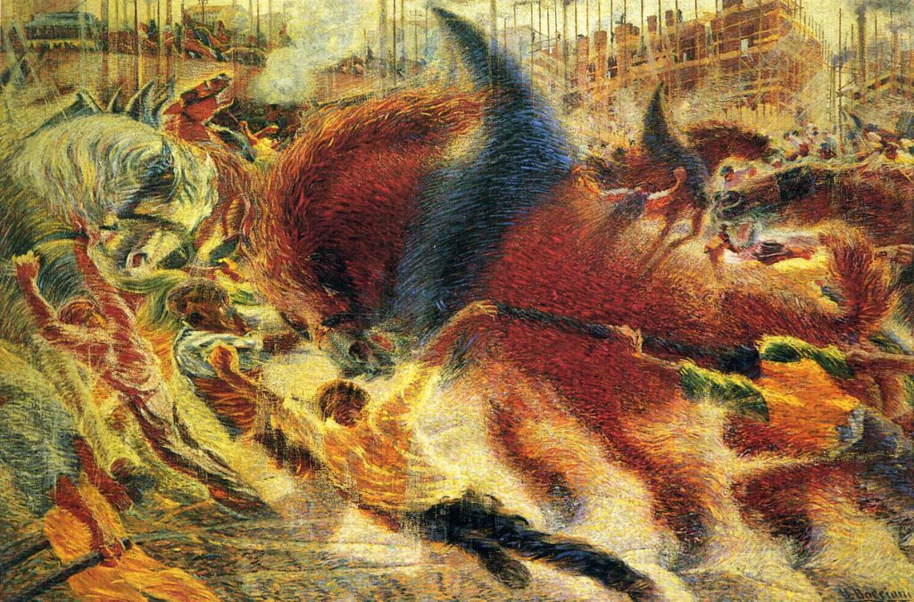 The City Rises (1911) - Umberto Boccioni Tablo