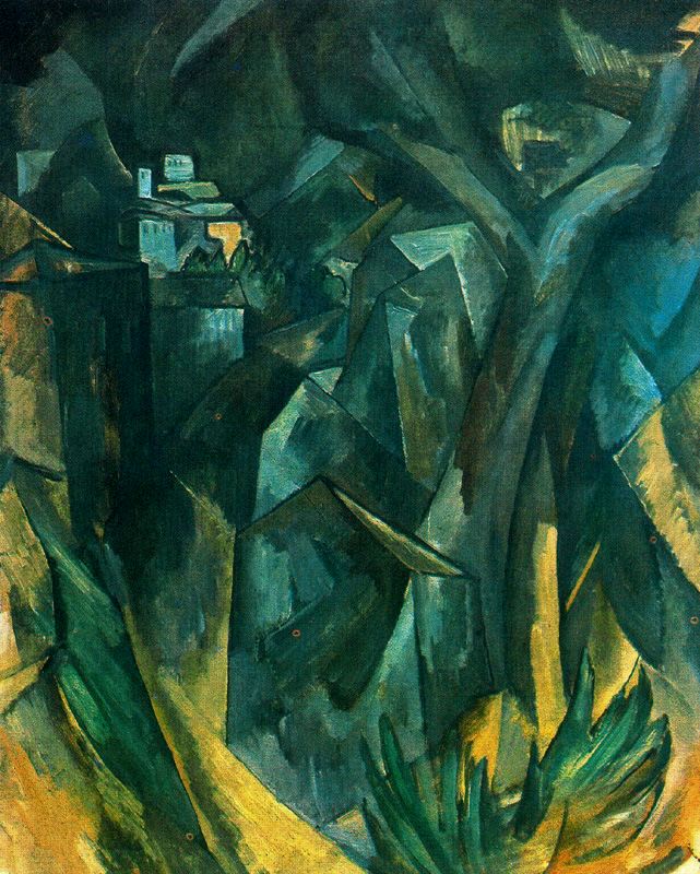 The City on the Hill (1909) - Georges Braque Tablo