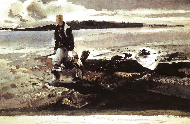 The Coot Hunter - Andrew Wyeth Tablo