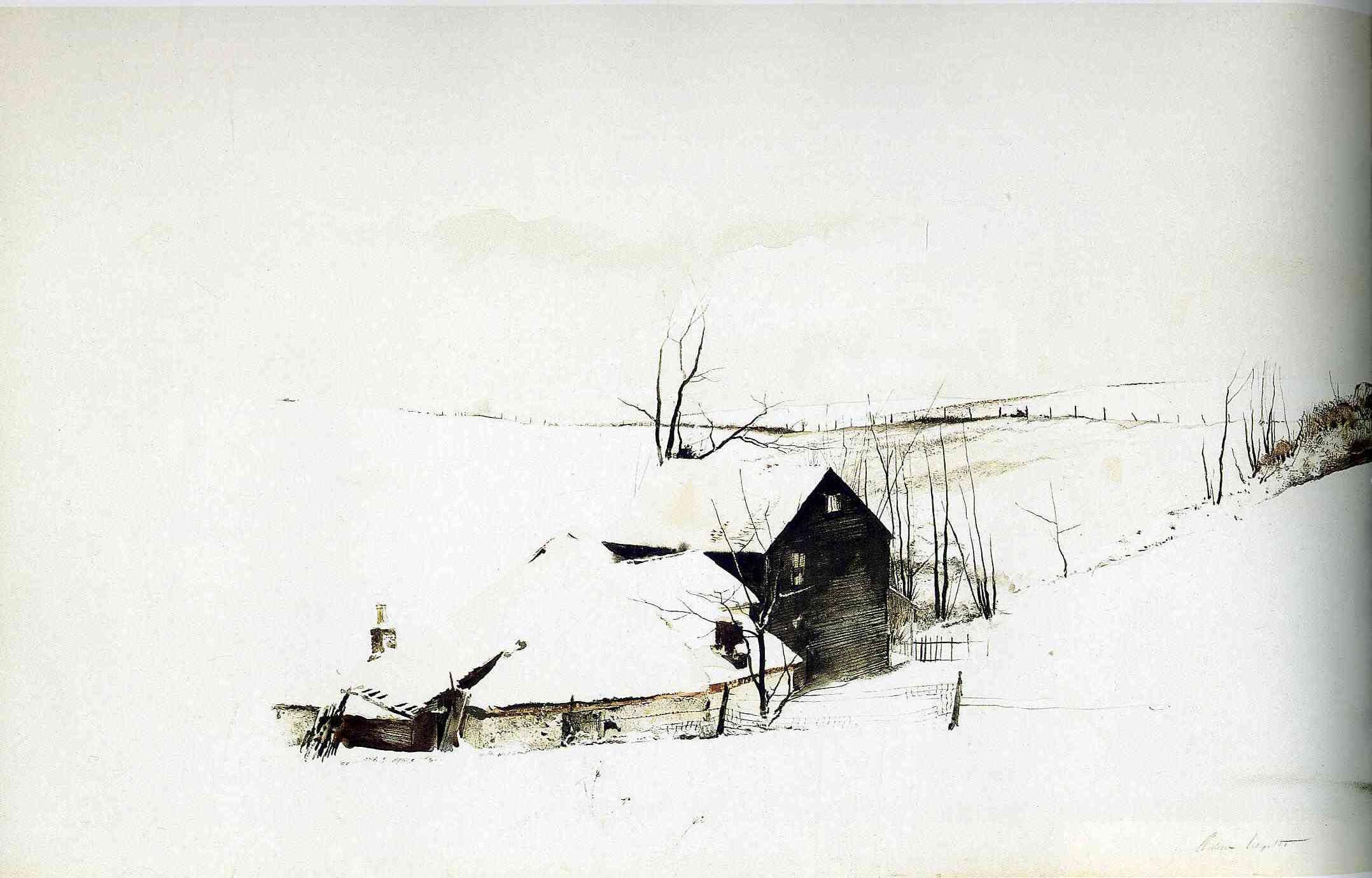 The Corner - Andrew Wyeth Tablo