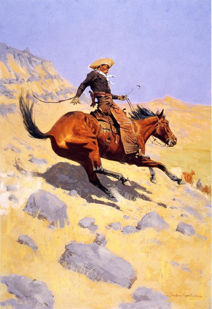 The Cowboy (1902) - Frederic Remington Tablo