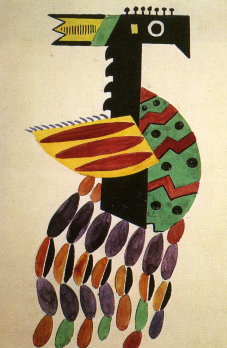 The Creation of the World Bird drawing of Costume (1923) - Fernand Léger Tablo