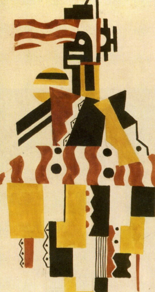 The Creation of the World Great figure drawing of costume (1923) - Fernand Léger Tablo