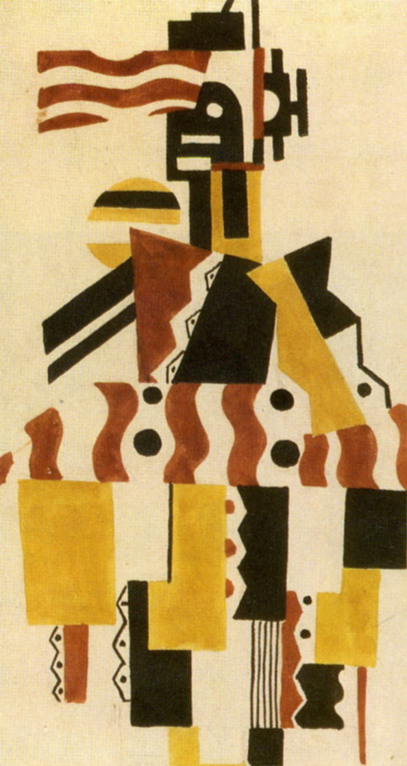 The Creation of the World Great figure drawing of costume (1923) - Fernand Léger Tablo