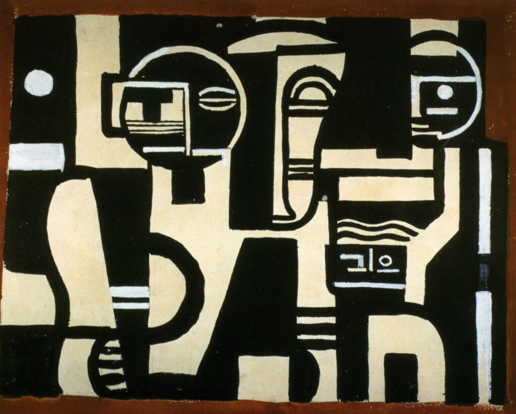 The Creation of the World drawing of curtain of scene (1923) - Fernand Léger Tablo
