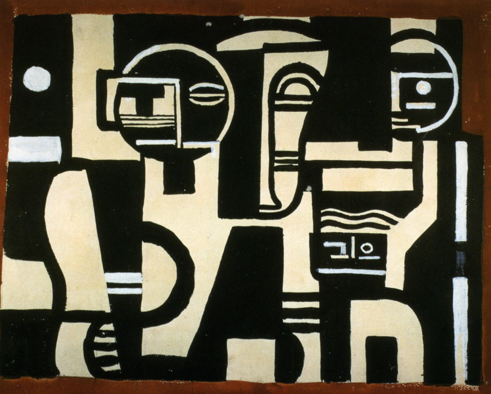 The Creation of the World drawing of curtain of scene (1923) - Fernand Léger Tablo