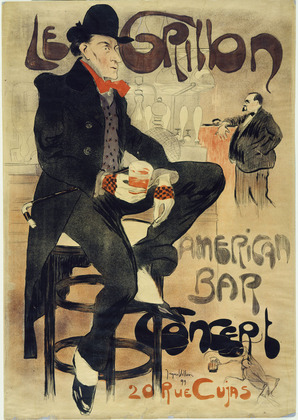 The Cricket, American Bar (Le Grillon, American Bar) (1899) - Jacques Villon Tablo