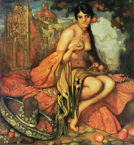 The Criolla with Shawl (1916) – Saturnino Herrán Tablo