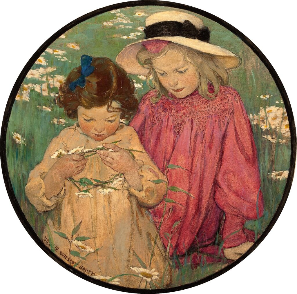 The Daisy Wreath (1903) - Jessie Willcox Smith Tablo