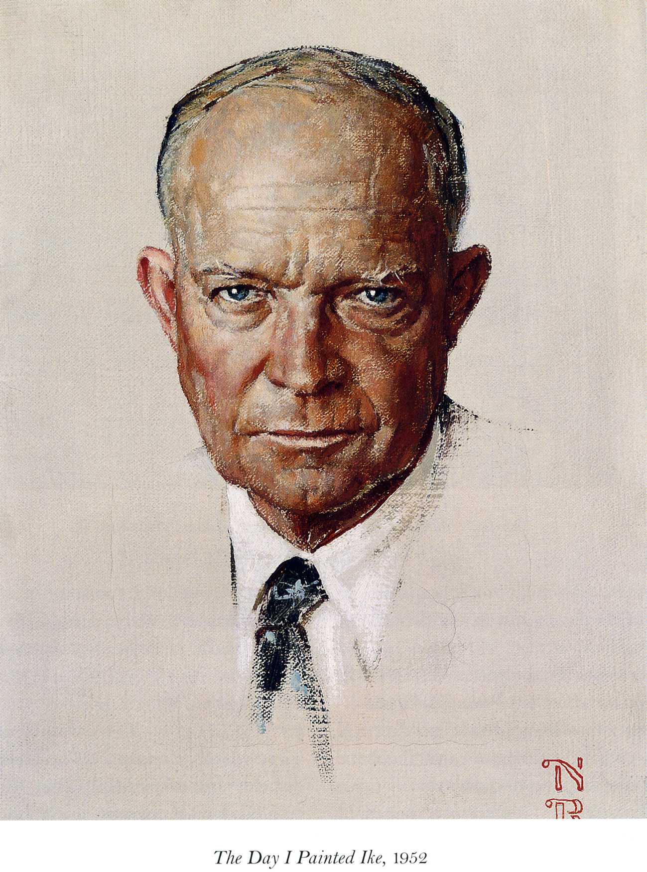 The Day I Painted Ike (1952) - Norman Rockwell Tablo