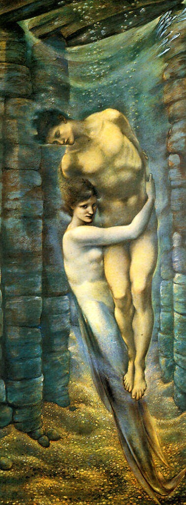 The Depths Of The Sea (1887) - Edward Burne-Jones Tablo