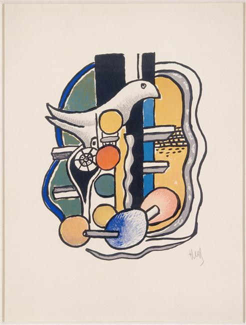 The Dove (Still Life with Bird) (1951) - Fernand Léger Tablo