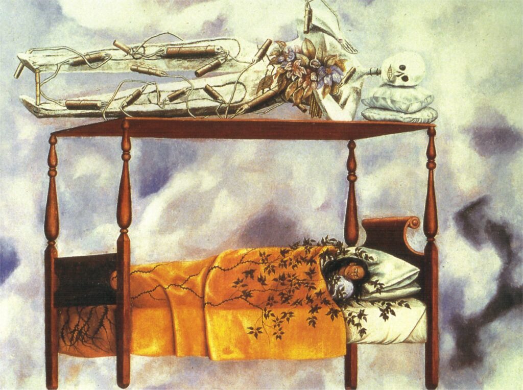 The Dream (The Bed) (1940) - Frida Kahlo Tablo