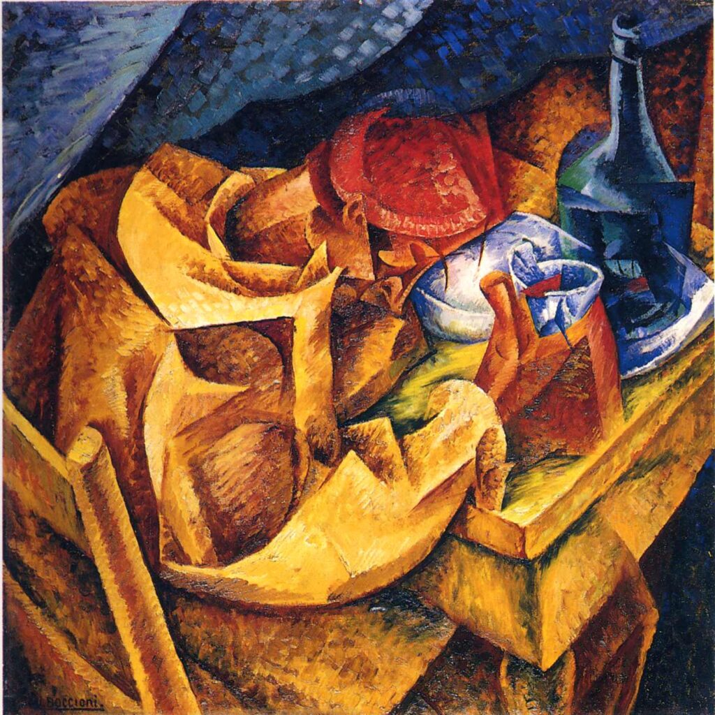 The Drinker (1914) – Umberto Boccioni Tablo