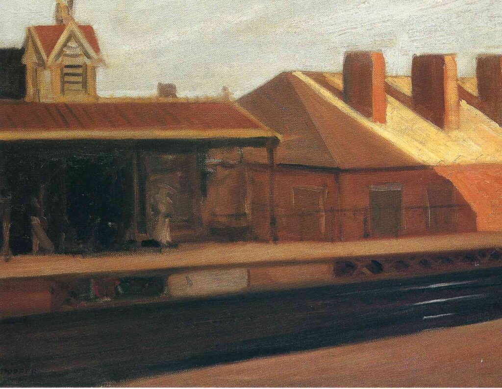 The El Station (1908) - Edward Hopper Tablo