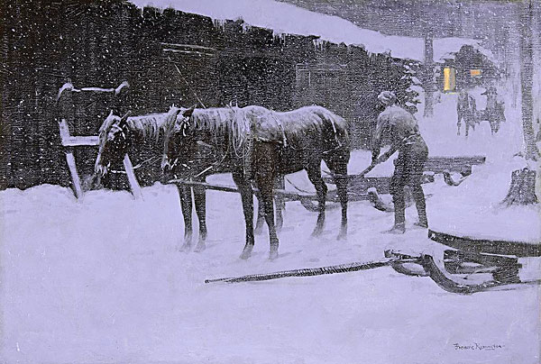 The End of the Day (1904) - Frederic Remington Tablo