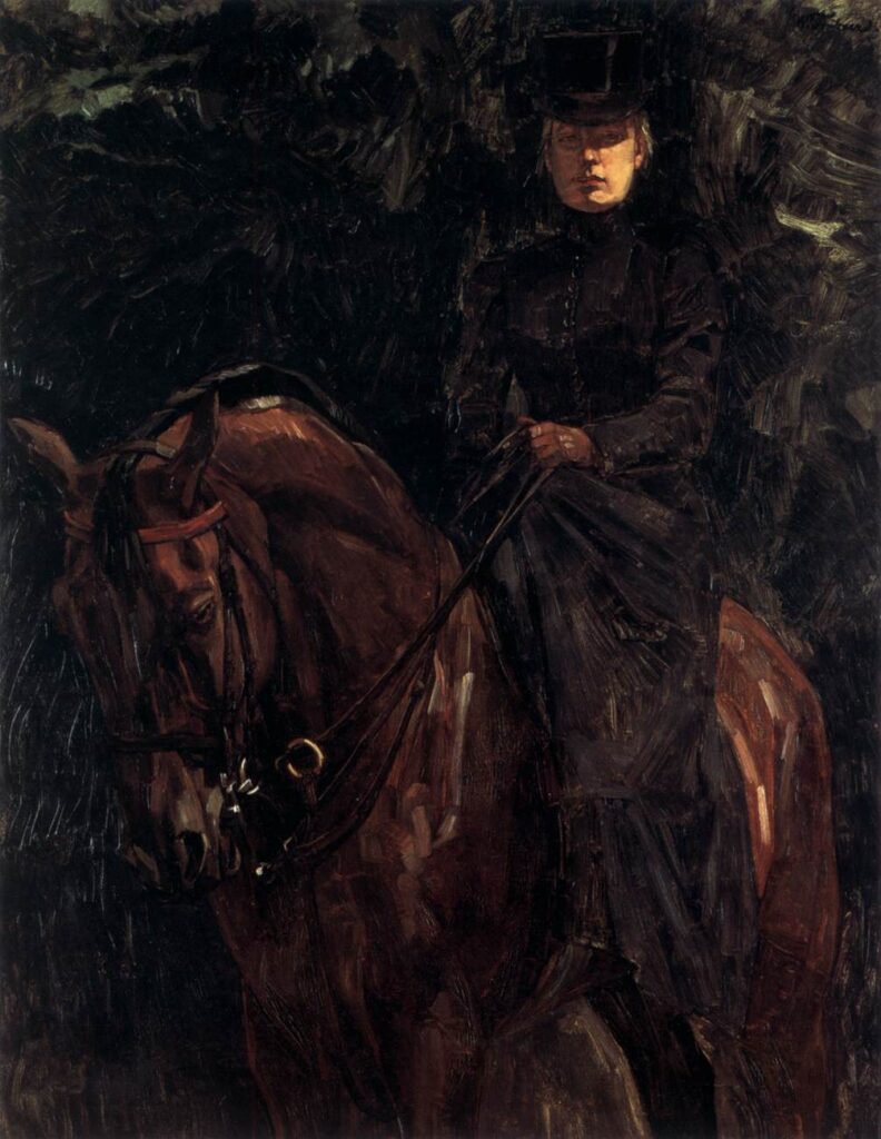 The Equestrienne Ida Görz (1901) - Wilhelm Trübner Tablo