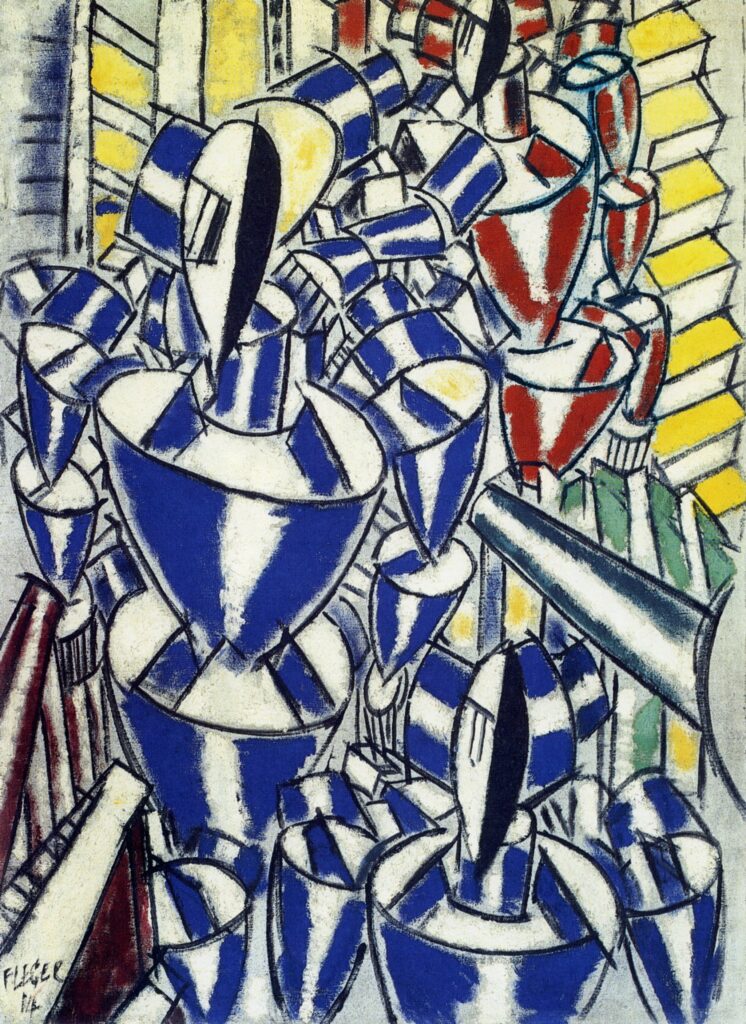 The Exit of the Russian Ballet (1914) - Fernand Léger Tablo