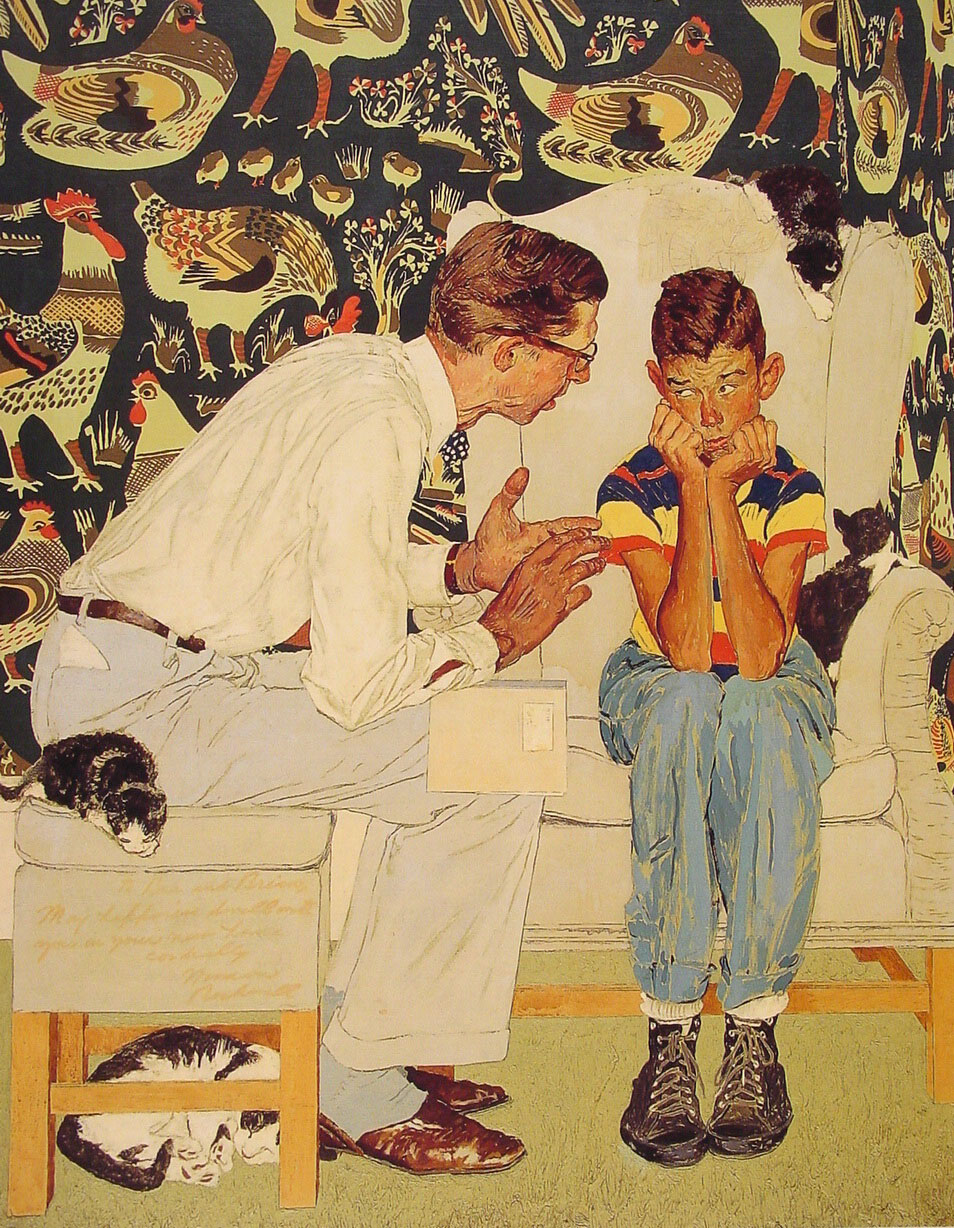 The Facts of Life - Norman Rockwell Tablo