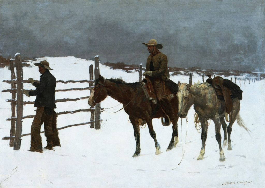 The Fall Of The Cowboy - Frederic Remington Tablo