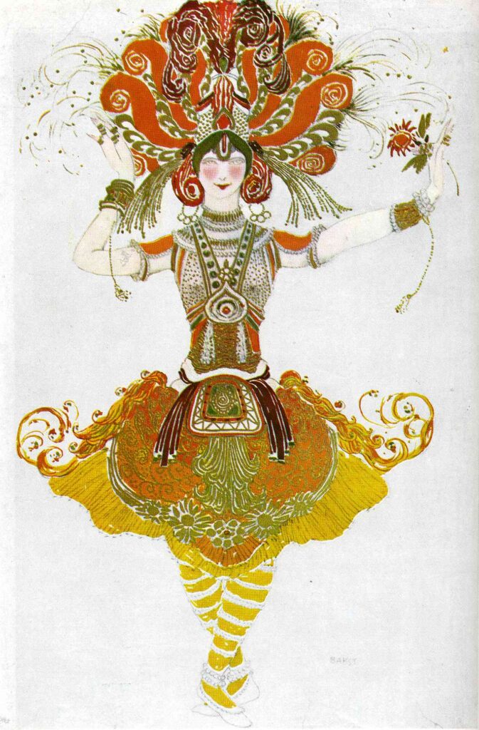 The Firebird, costume for Tamara Karsavina (1910) - Léon Bakst Tablo
