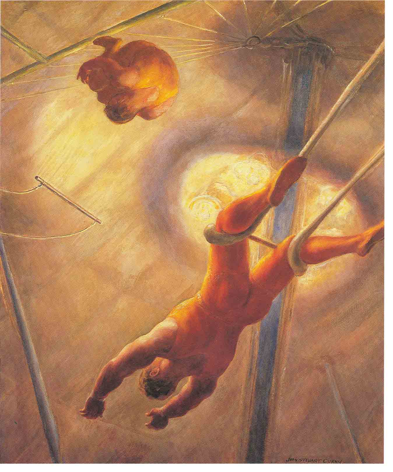 The Flying Codonas (1932) - John Steuart Curry Tablo