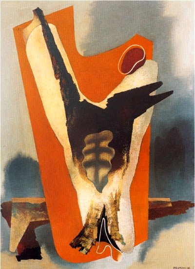 The Funeral of Romanticism Aesthetic Transfiguration (1934) – Enrico Prampolini Tablo