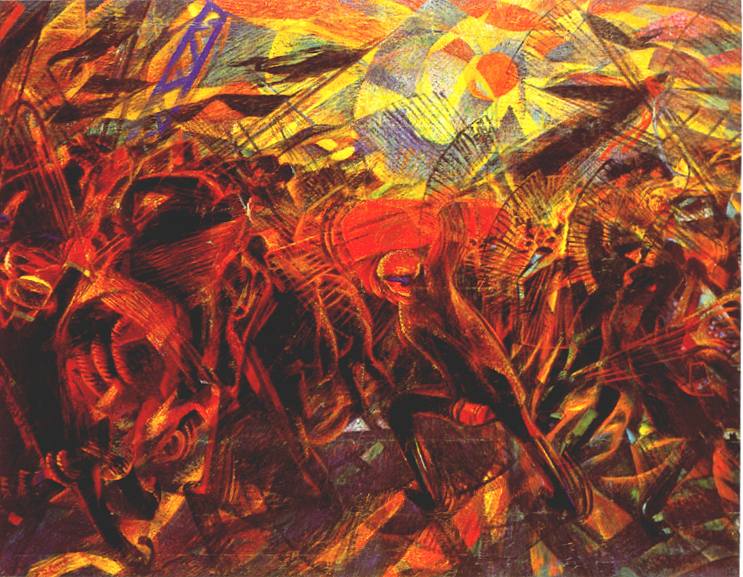The Funeral of the Anarchist Galli (1910) – Carlo Carrà Tablo