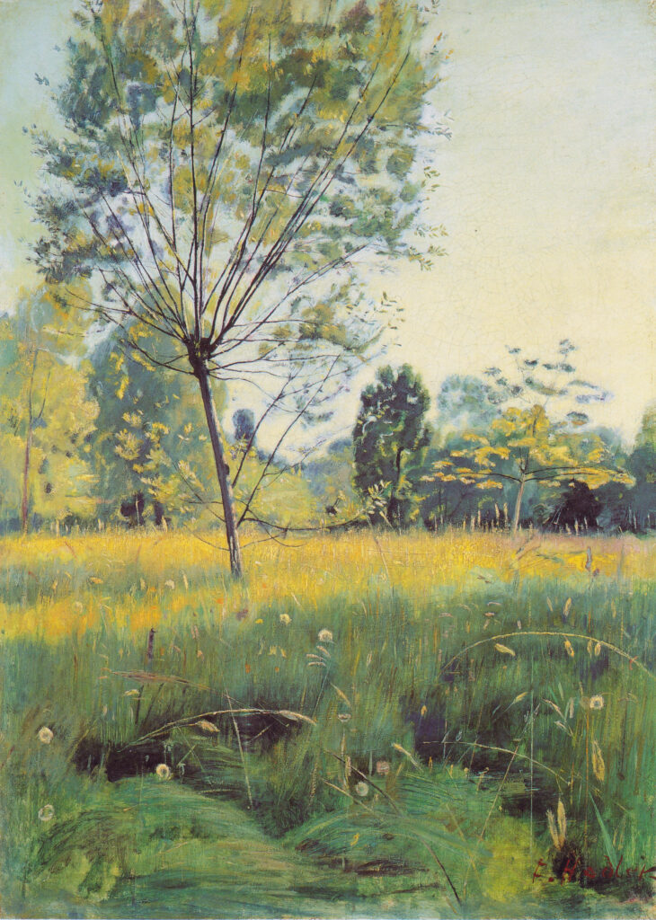 The Golden meadow (1890) - Ferdinand Hodler Tablo