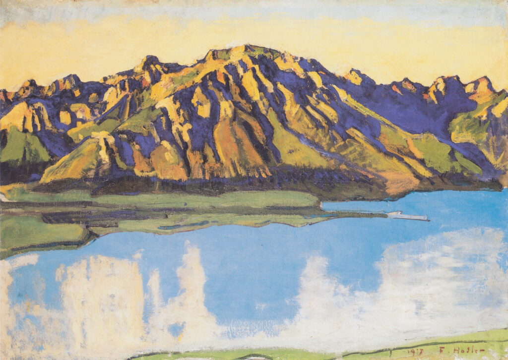 The Grammont in the morning sun (1917) - Ferdinand Hodler Tablo