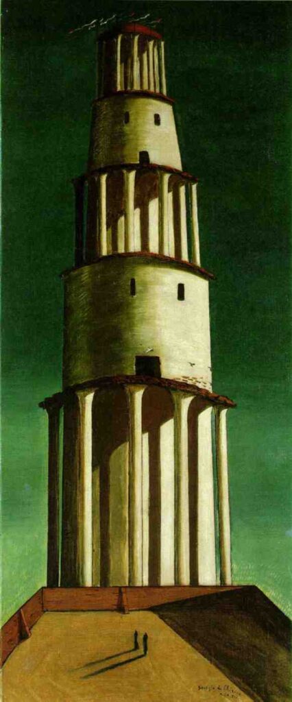 The Great Tower (1913) - Giorgio de Chirico Tablo