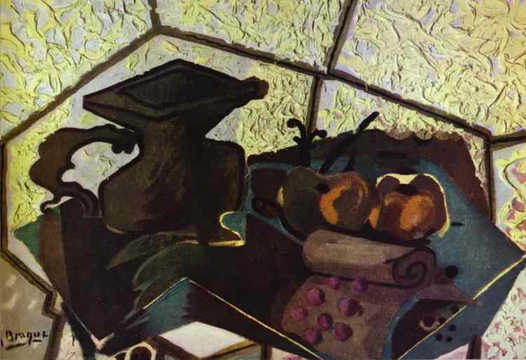 The Green Napkin (1943) - Georges Braque Tablo
