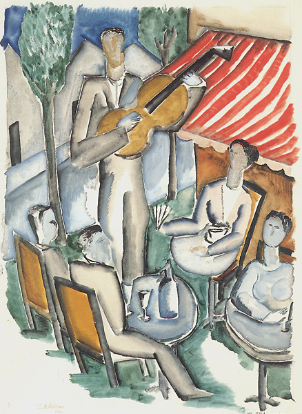 The Guitar Player (1920) - Ossip Zadkine Tablo