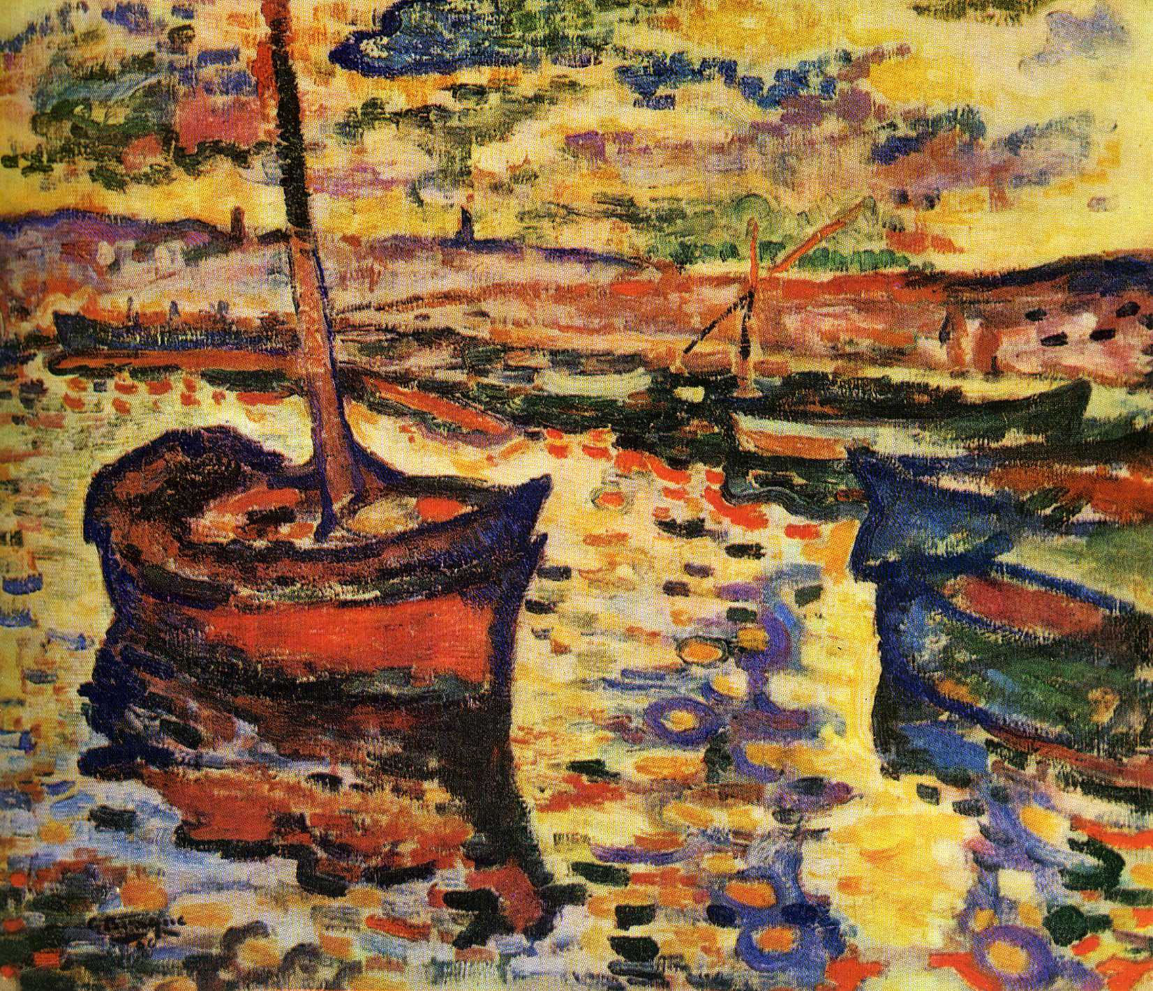 The Harbor (1906) - Georges Braque Tablo