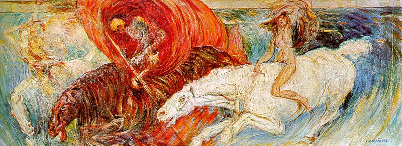 The Horsemen of the Apocalypse (1908) – Carlo Carrà Tablo