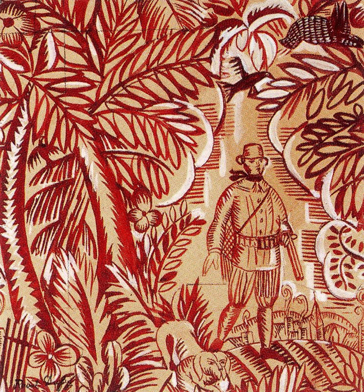 The Hunt (Design for fabric) (1919) - Raoul Dufy Tablo