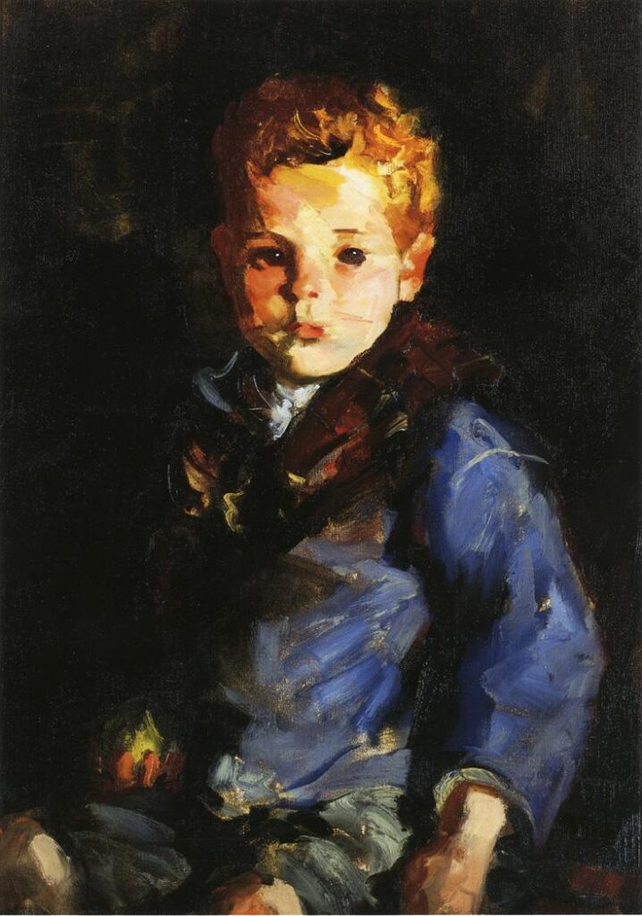 The Irish Boy in Blue Denim Anthony Lavelle (1927) - Robert Henri Tablo
