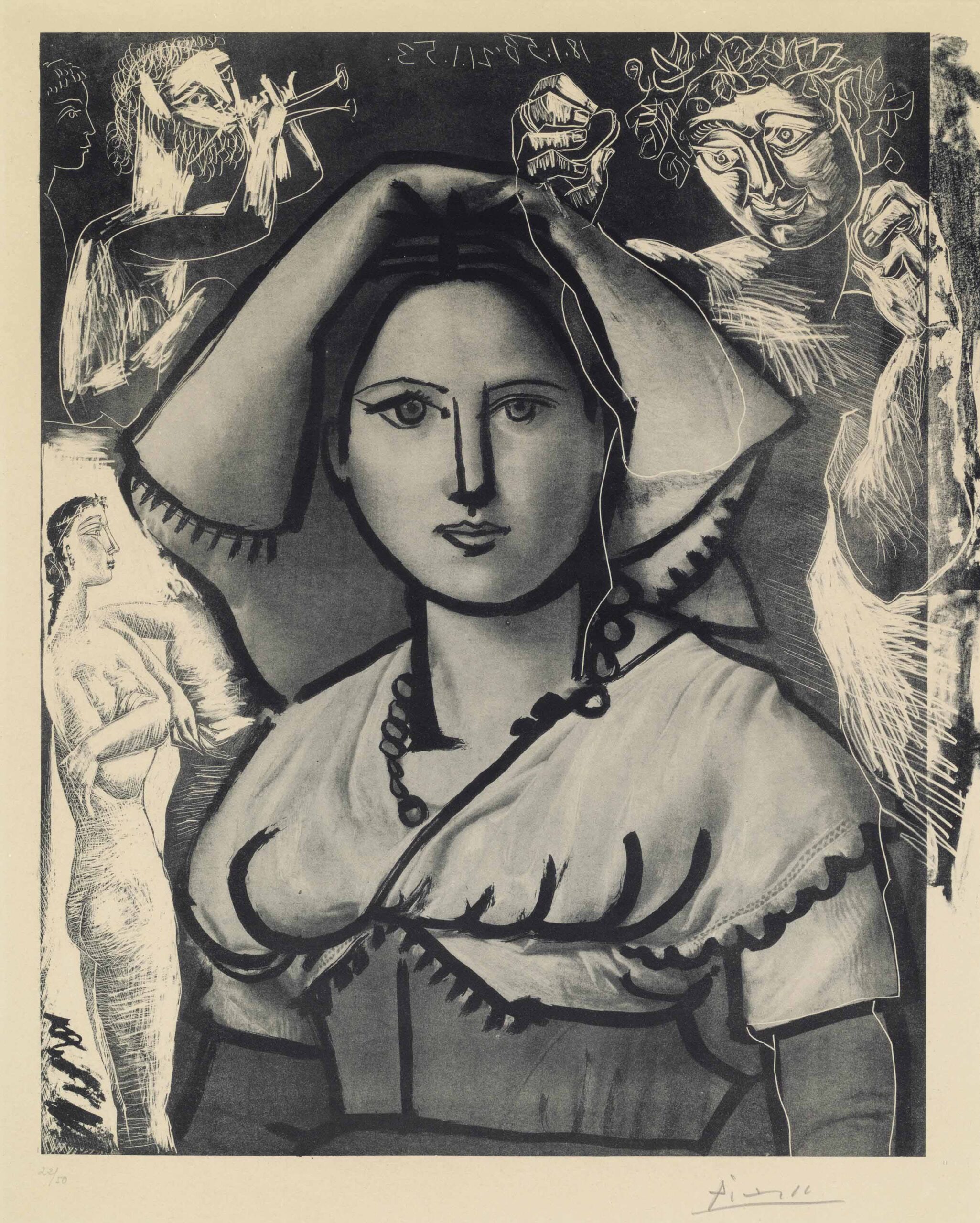 The Italian woman (1953) - Pablo Picasso Tablo