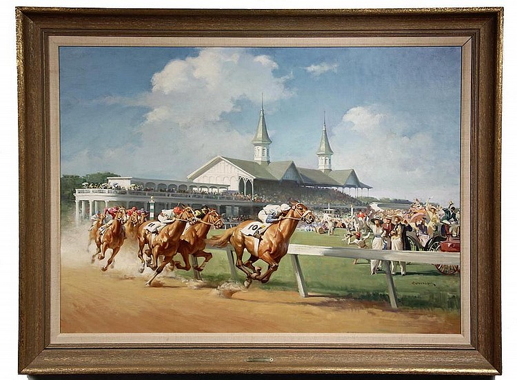 The Kentucky Derby - Haddon Sundblom Tablo