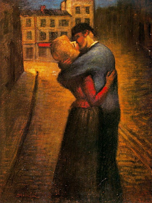 The Kiss (1895) – Théophile Steinlen Tablo