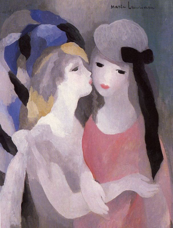 The Kiss (1927) - Marie Laurencin Tablo