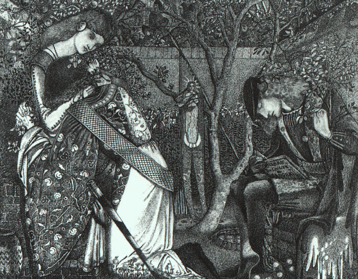 The Knight`s Farewell (1858) – Edward Burne-Jones Tablo